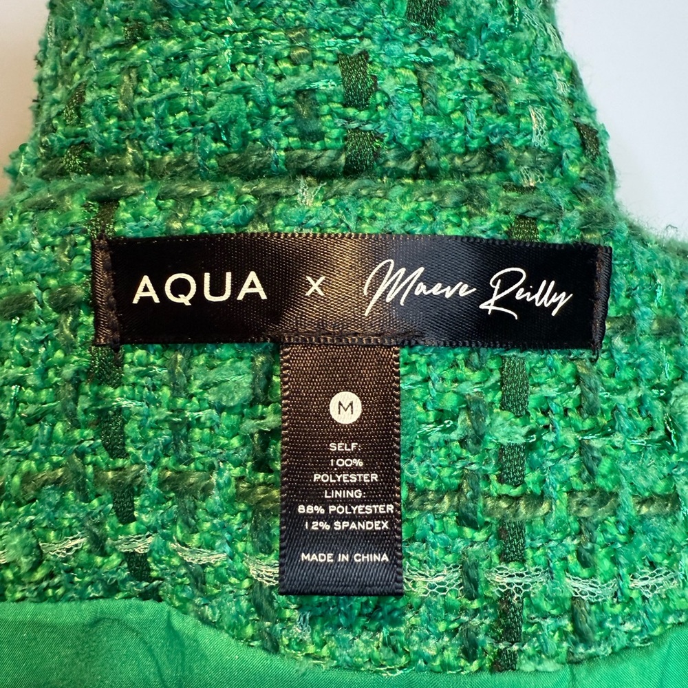 Aqua Emerald Tweed Blazer - Picture 3 of 3